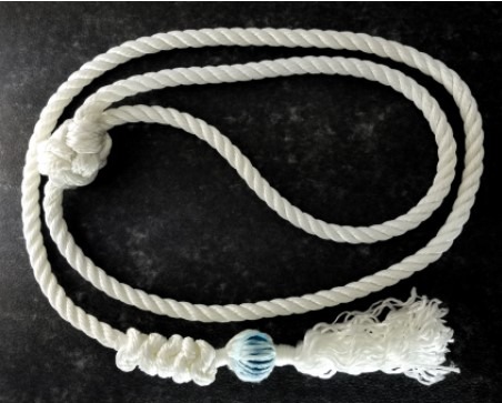 A Masonic cable-tow, knotted and tasseled